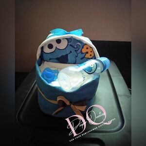 Cookie Monster baby shower diaper bassinet
